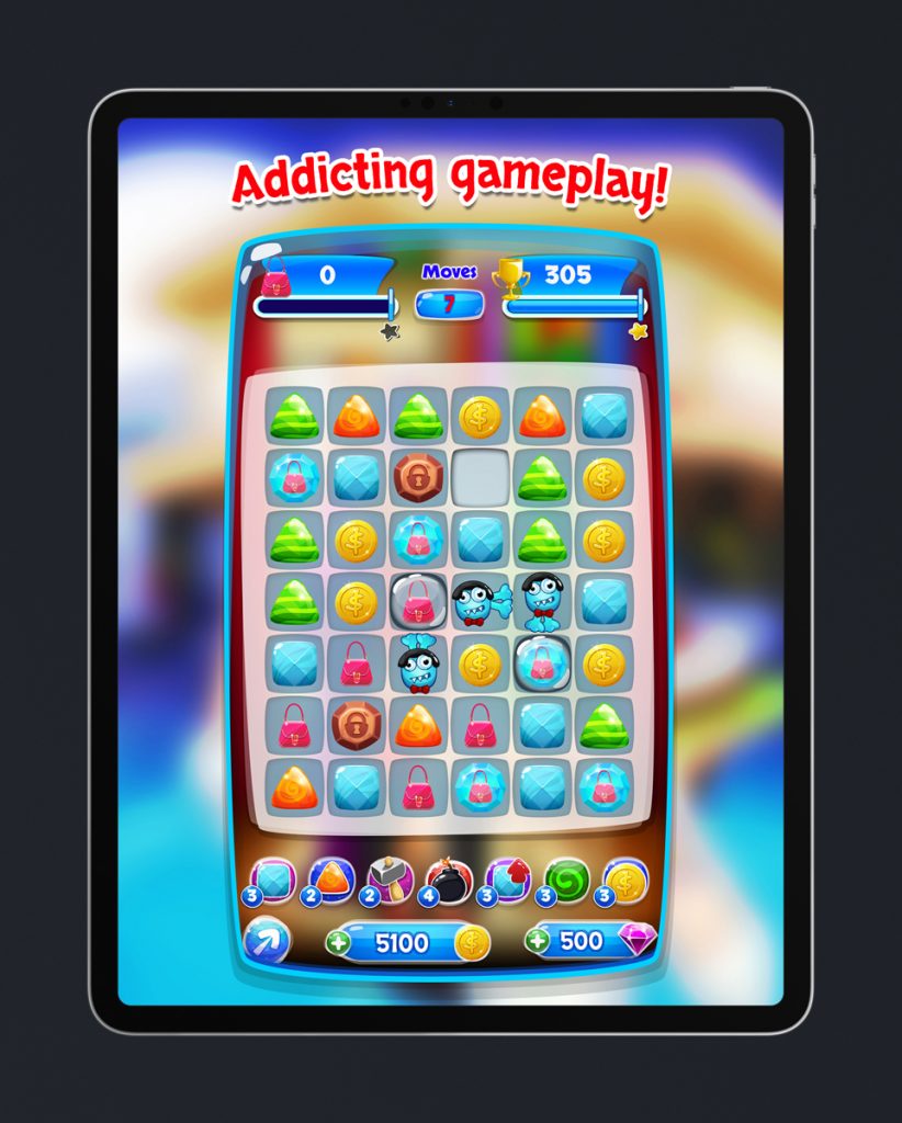 Match 3 Mobile Game Art Design