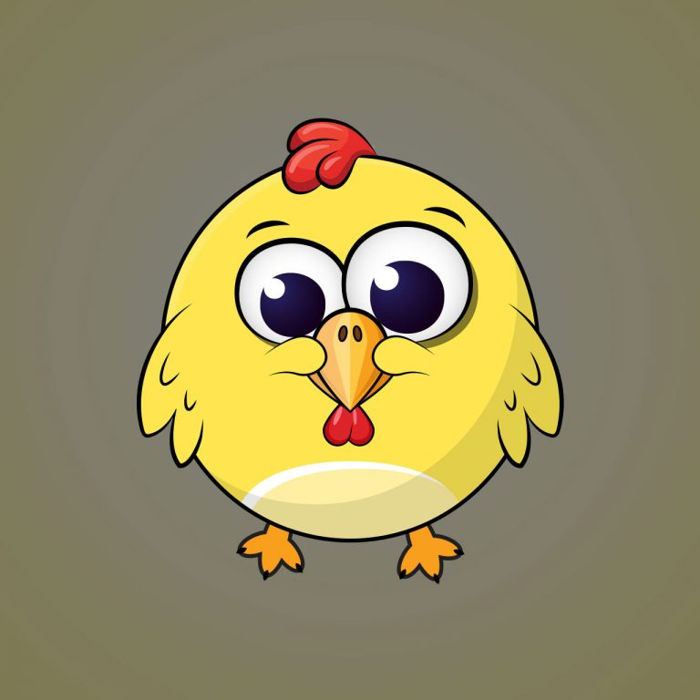 Chicken Minimal Vector Character Design For A Casual Mobile Game