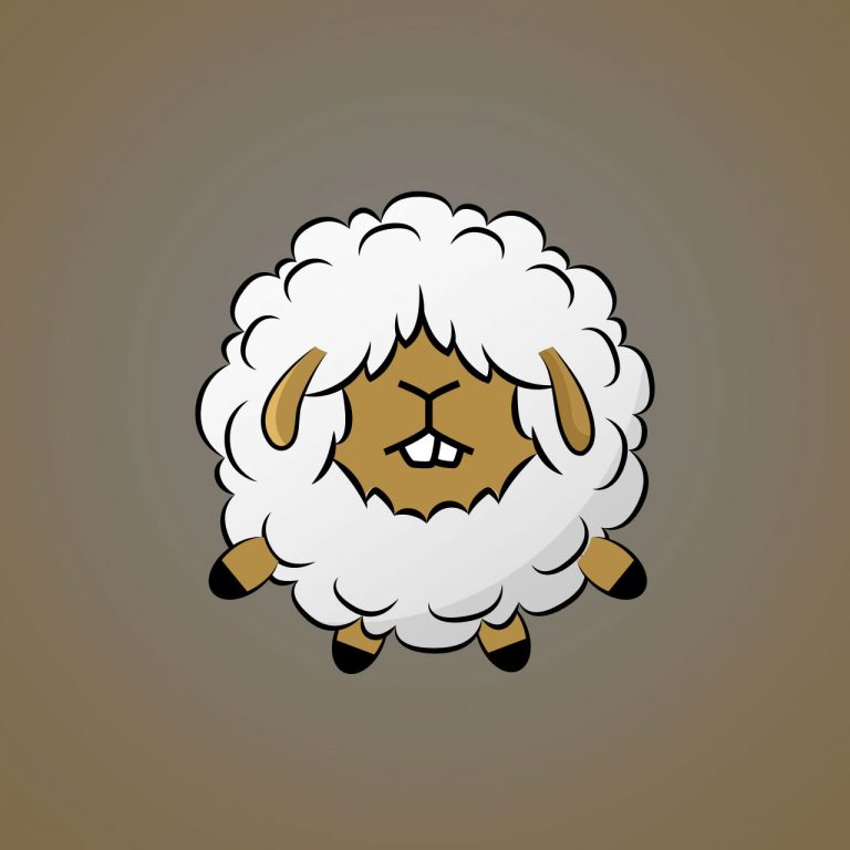 Sheep Minimal Vector Character Design For A Casual Mobile Game