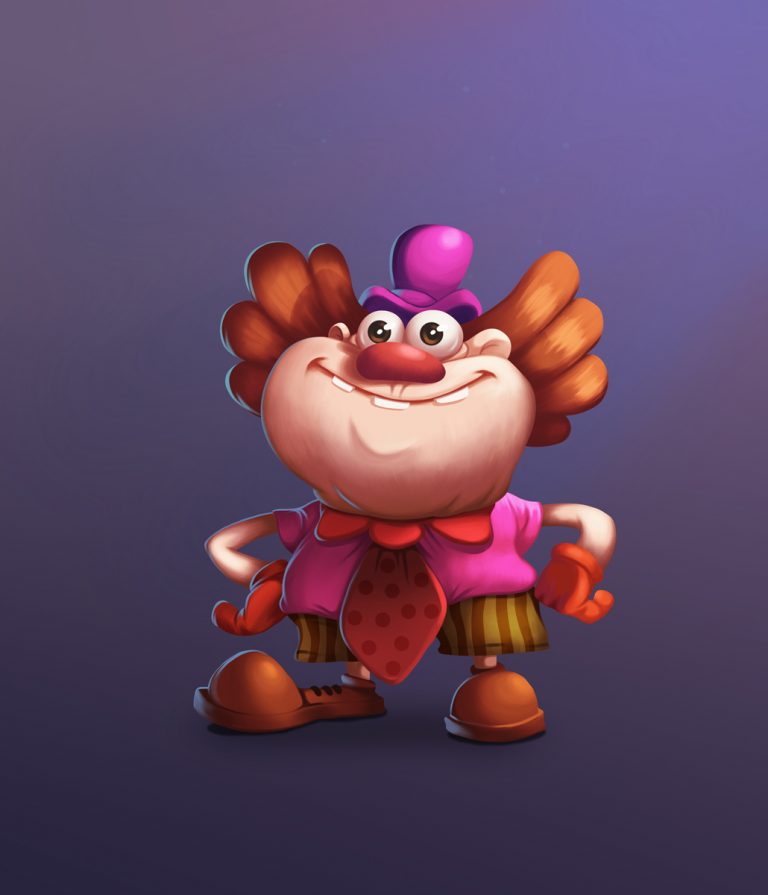 Fat Clown 2D Game Character Design