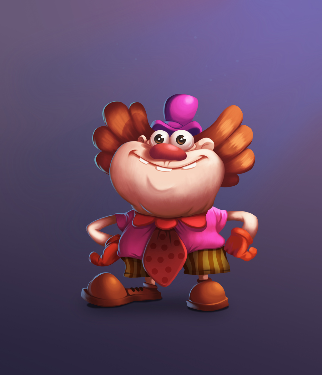 Fat Clown 2D Game Character Design