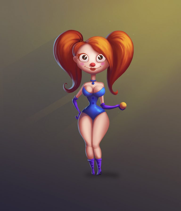 Female Clown 2D Game Character Design 2