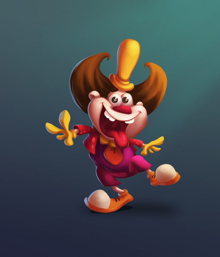Funny Clown 2D Game Character Design
