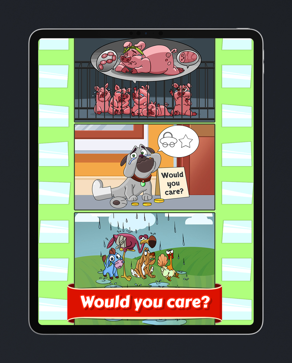 Casual Mobile Game About Saving Animals (Dog, Pig and Other Animals) - Game Art