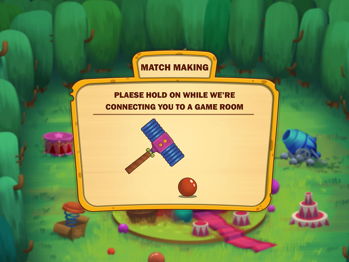Cartoon Mobile Game UI Design - Match Making Popup