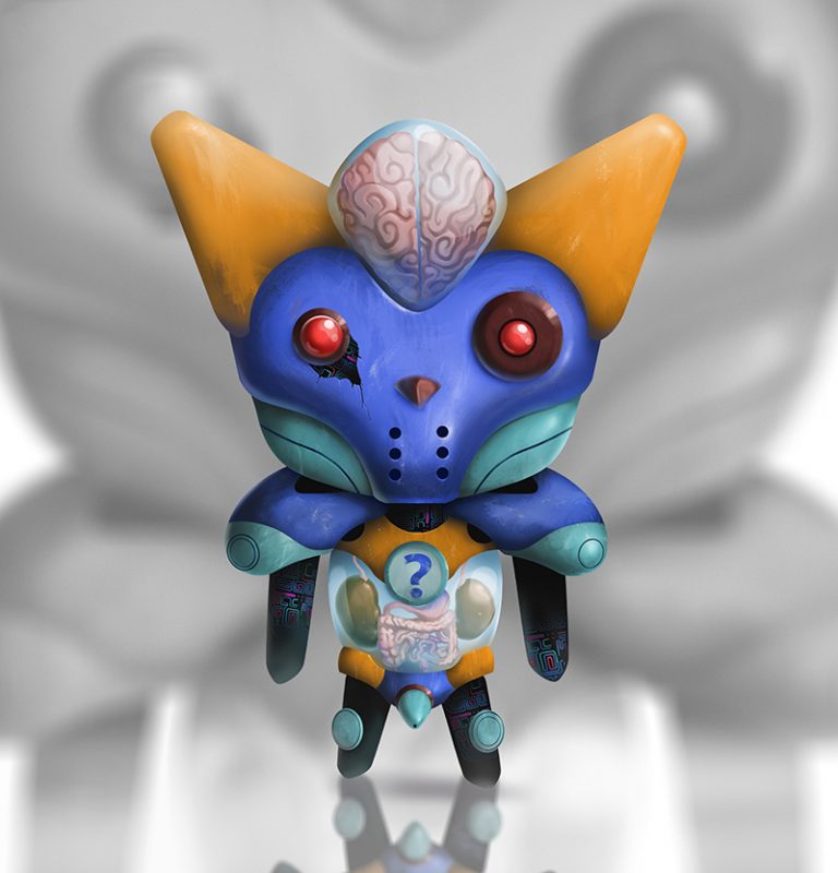 Brain Robot - Digital painting character design