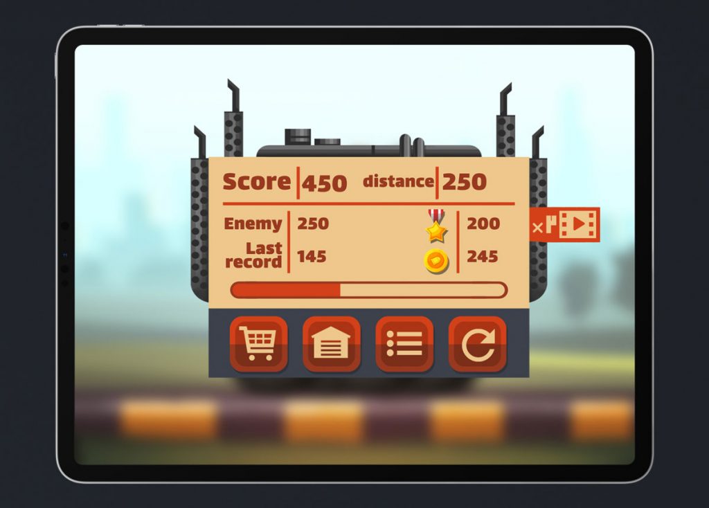 Mobile Game Material UI Design - Level Complete Popup