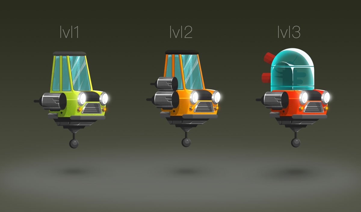 Sci Fi Mini Mainer Concept Art Game Car Design