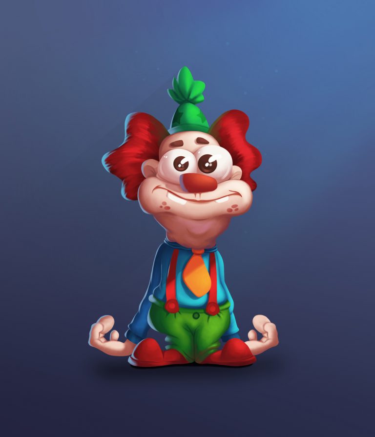 Stupid Clown 2D Game Character Design