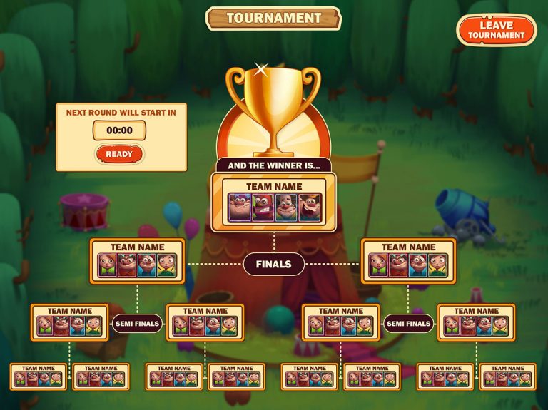 Tournament UX UI Game