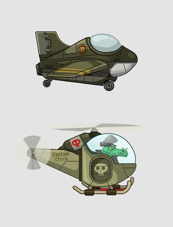 Mobile Action Game 2D Aircraft Design