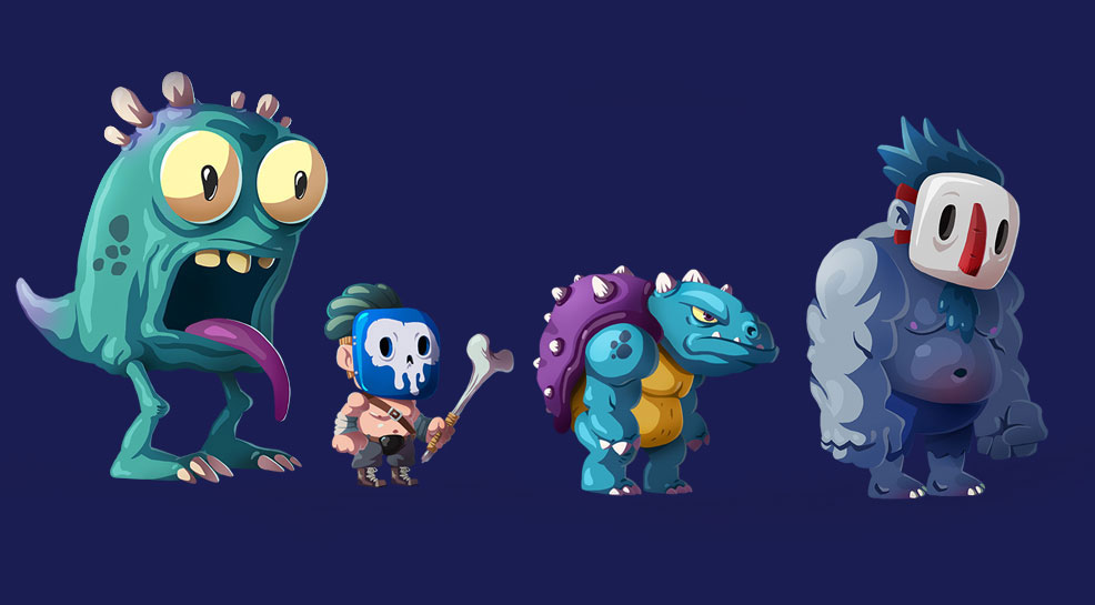 Cartoon monsters - 2D game character design