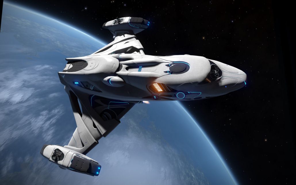 Game Vehicle Design - Elite Dangerous - spaceship - shuttle
