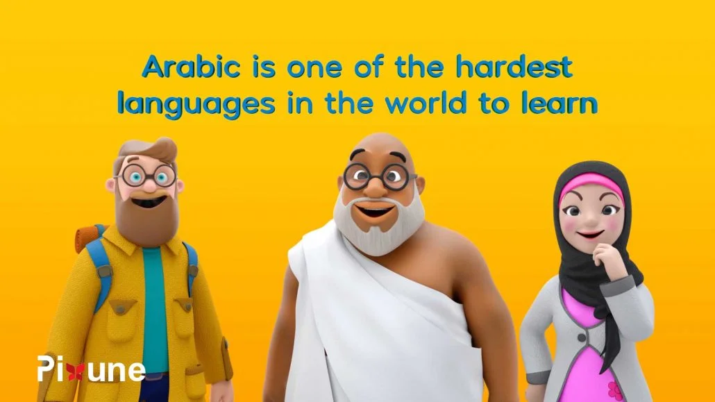 European Tourist Arab Man Arab Girl With HIjba Happy 3D Character Design 3D Animated Explainer Video