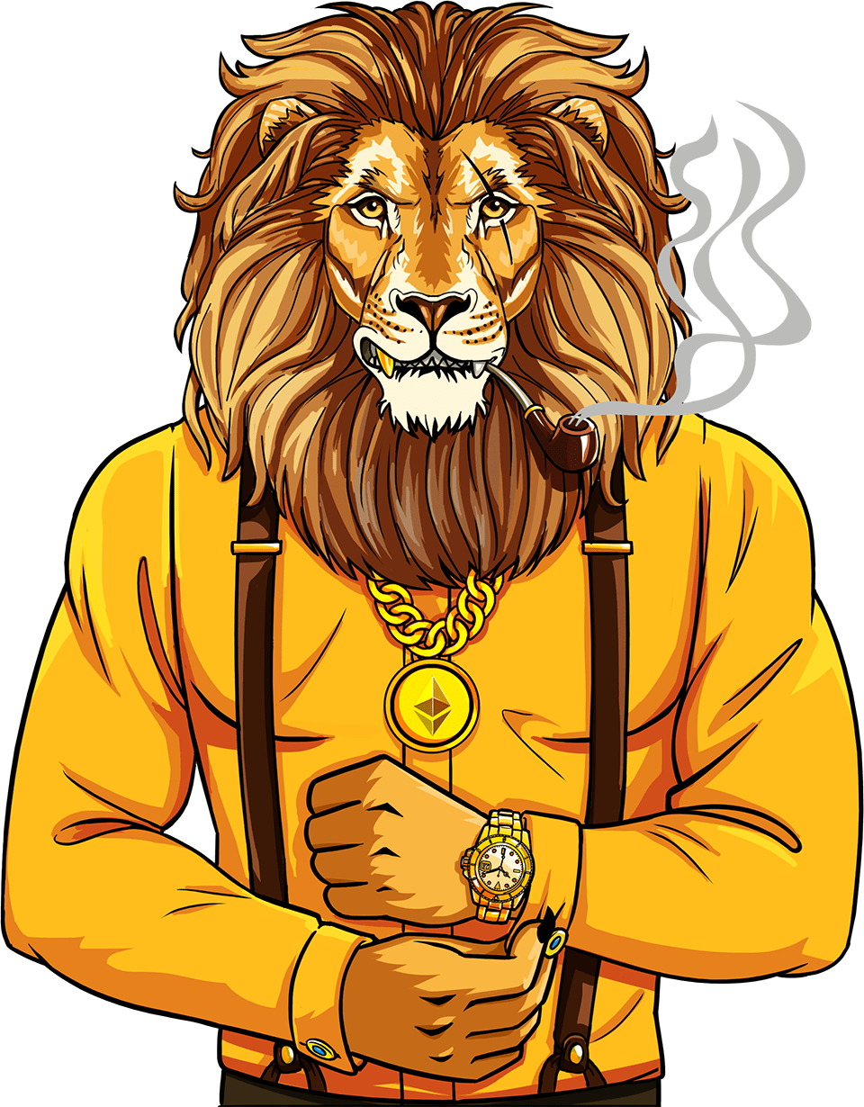 Lion With Orange Shirt Nft Crypto Art - Pixune