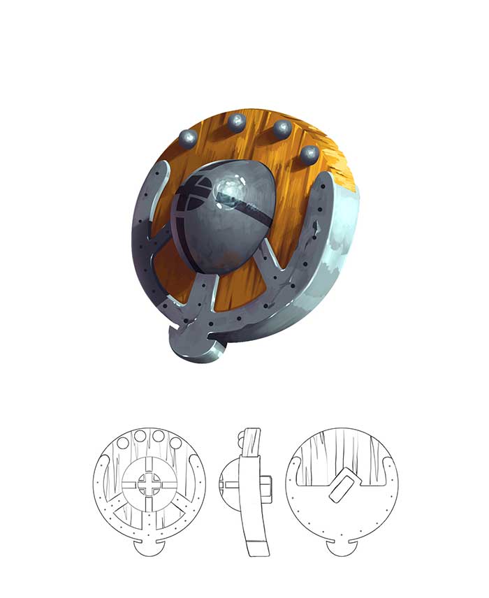 Shield Game Weapon Design Wb