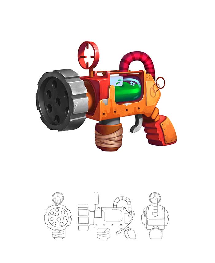 Water Gun Game Weapon Design Wb