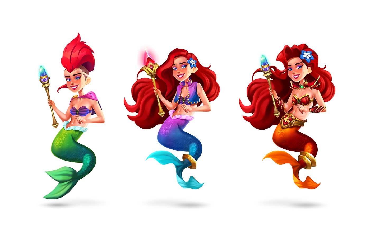 Ariel 2d Slot Game Character Design Wb