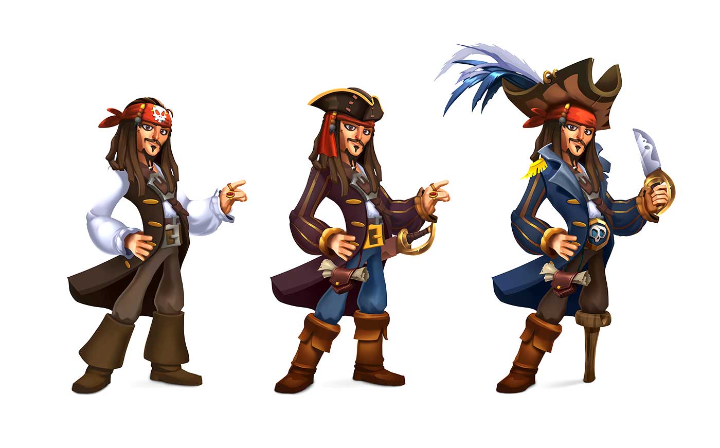 Jack Sparrow 2d Slot Game Character Design Wb