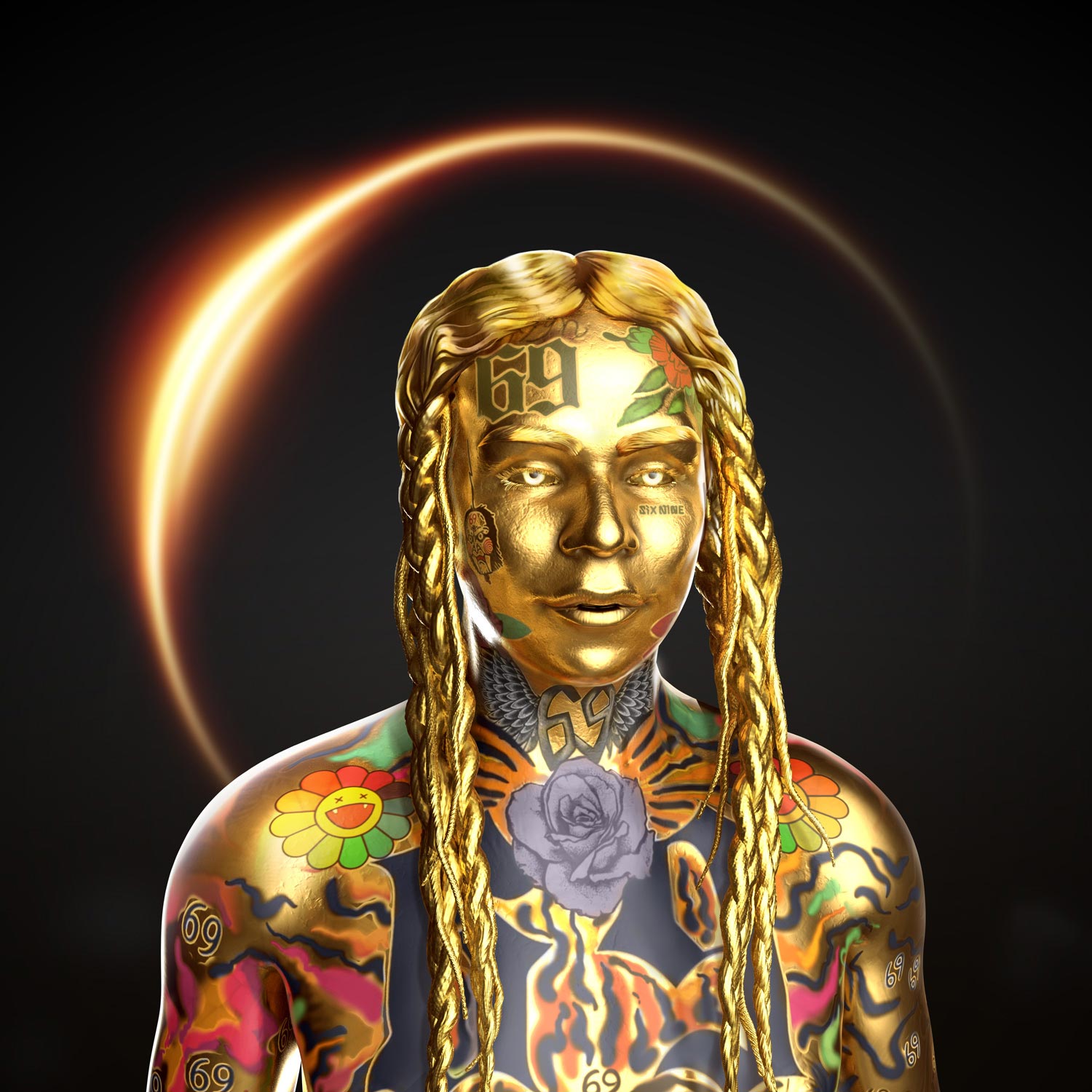 Gold 6ix9ine 3D LegendaryNFT Art