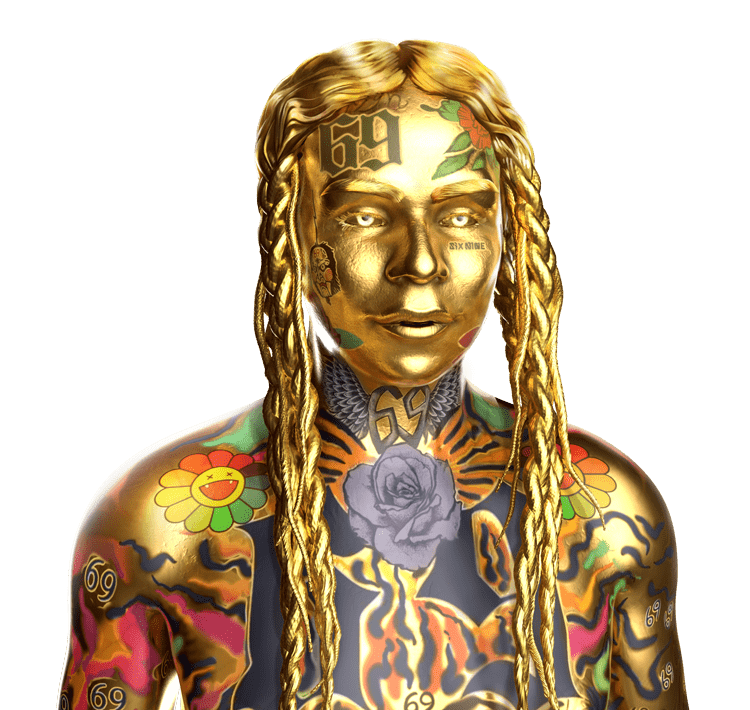 6ix9ine Legendary 3d Nft Gold Statue