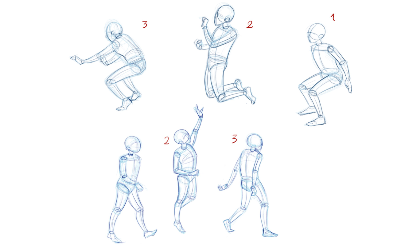 pose to pose action in 12 principles of animation