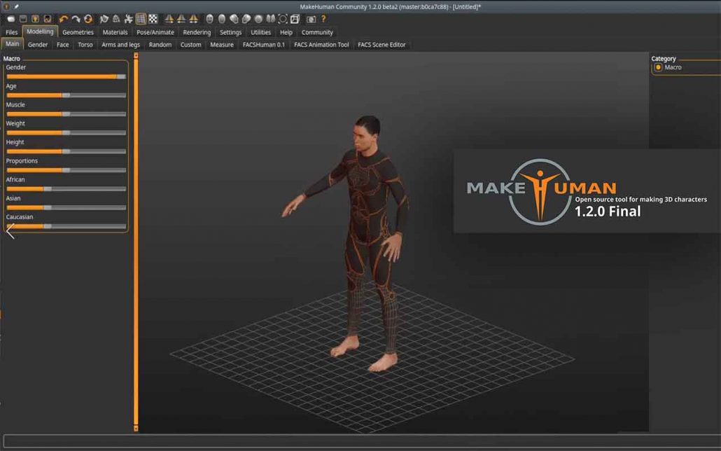 best free animation software - MakeHuman