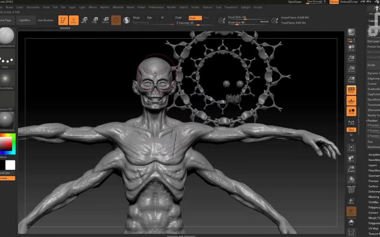 3D modeling software (ZBrush)