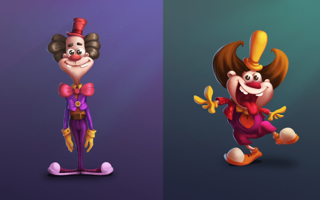 Characters in Crazy Clown game