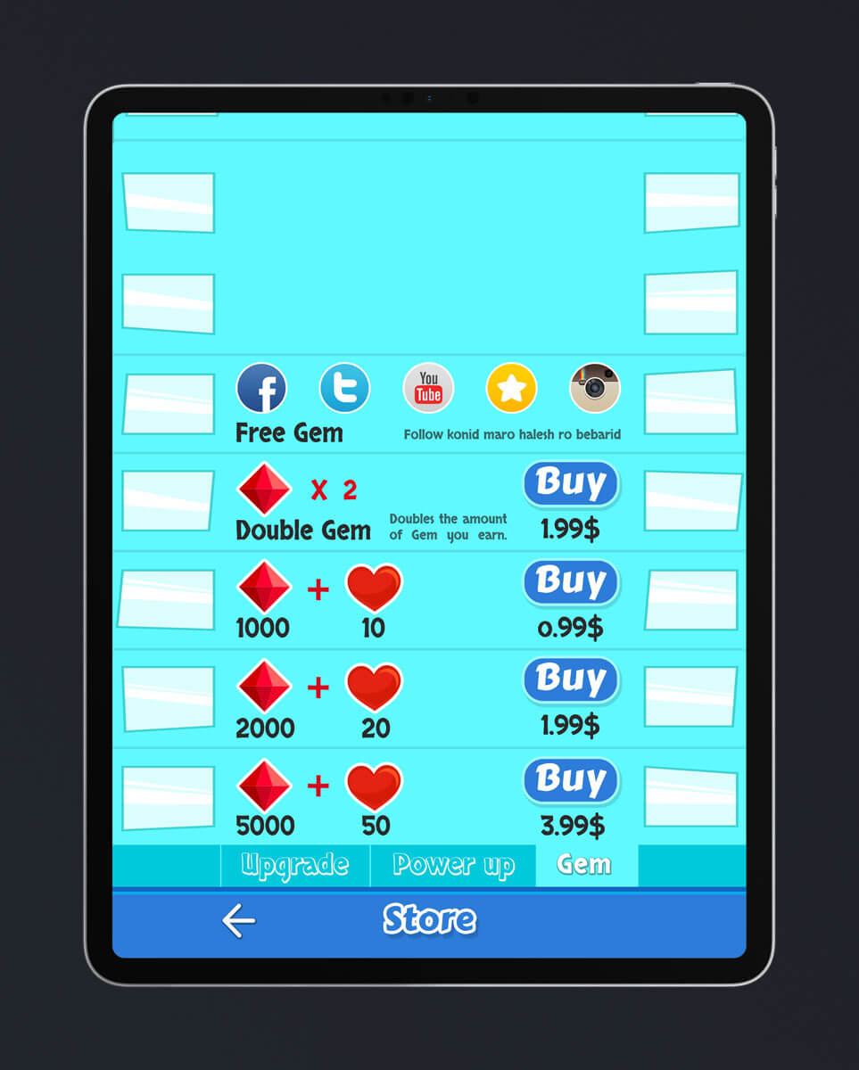 Mobile Game Flat UI Design Gem Shop Min