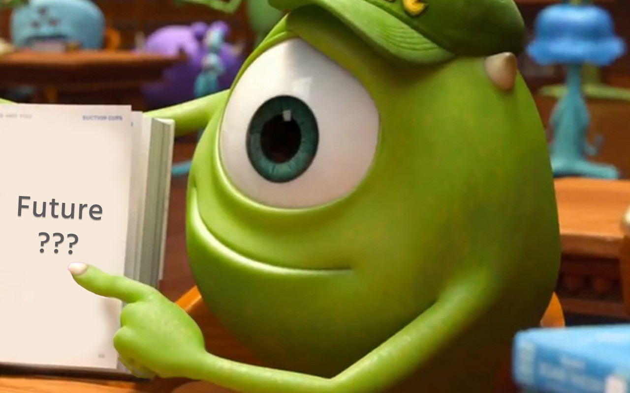 Mike Wazowski Pointing At Future