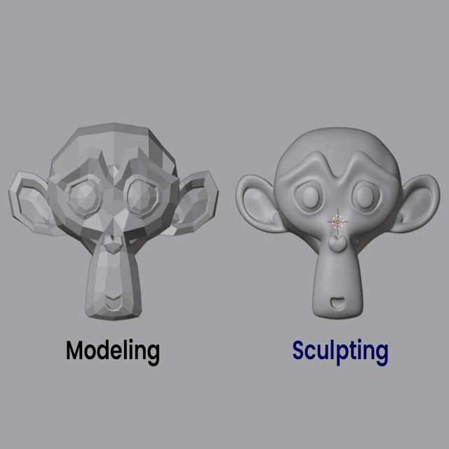 Modeling vs. sculpting