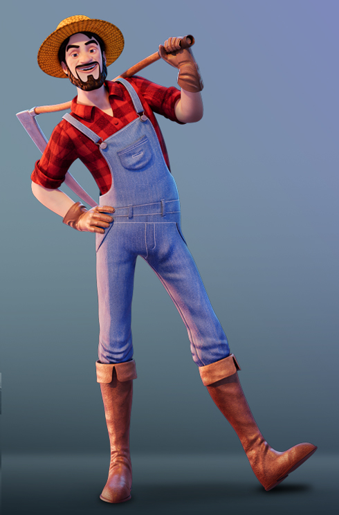 3D Farmer Character Design