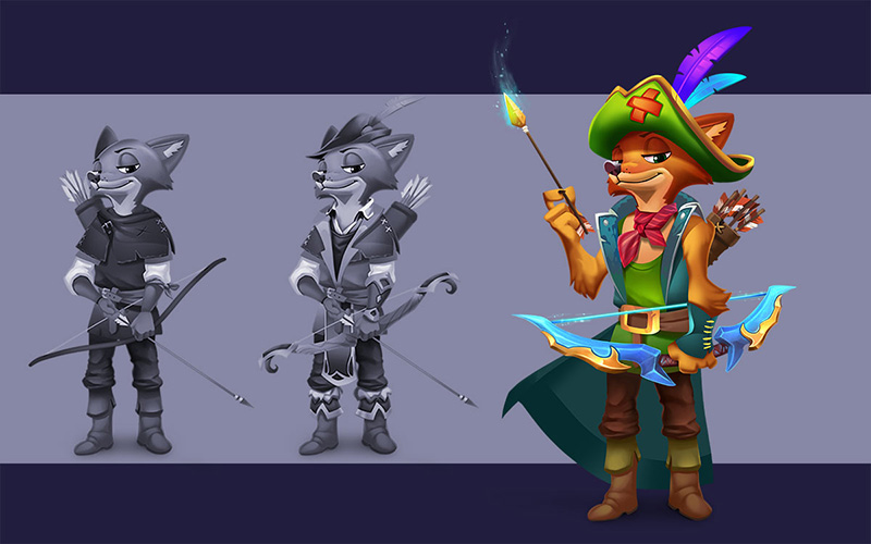 Game Character Design in 3 Levels and Concept