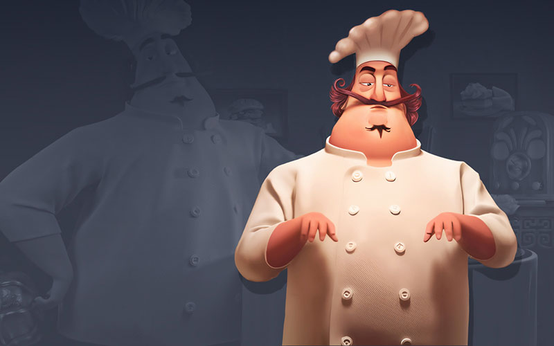 3D Animation Chef Character Modeling