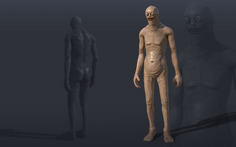 scp-173 free 3D model rigged