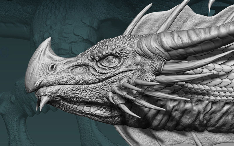 3D Dragon Sculpting for Animations
