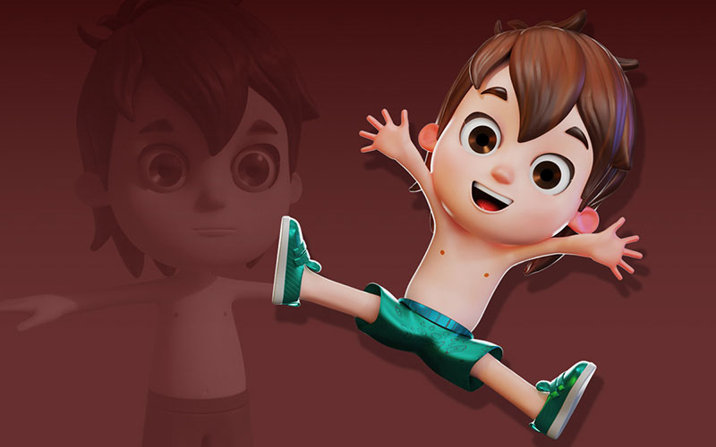 3D Stylized Child Character Design