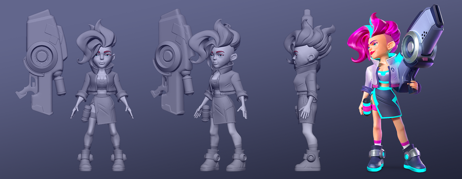 3D Character Sculpting with Weapon