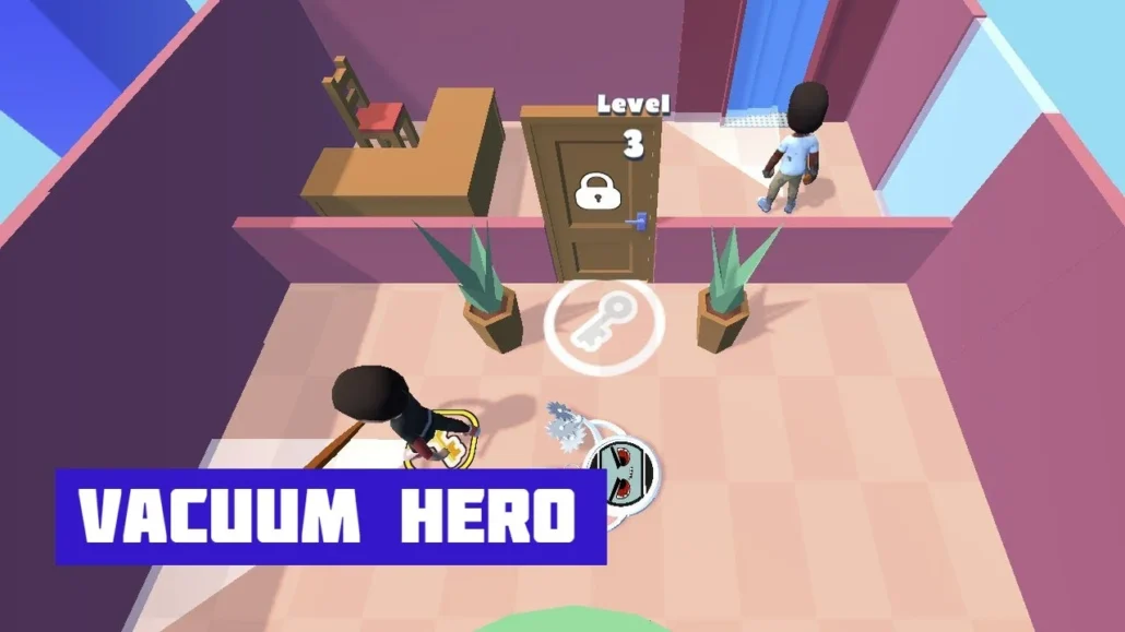 Vacuum Hero -hyper-casual game art - hypercasual game