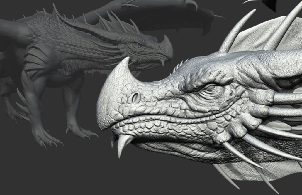 Dragon sculpting