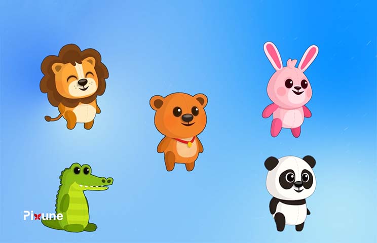 2D Character Design of Baby Animals