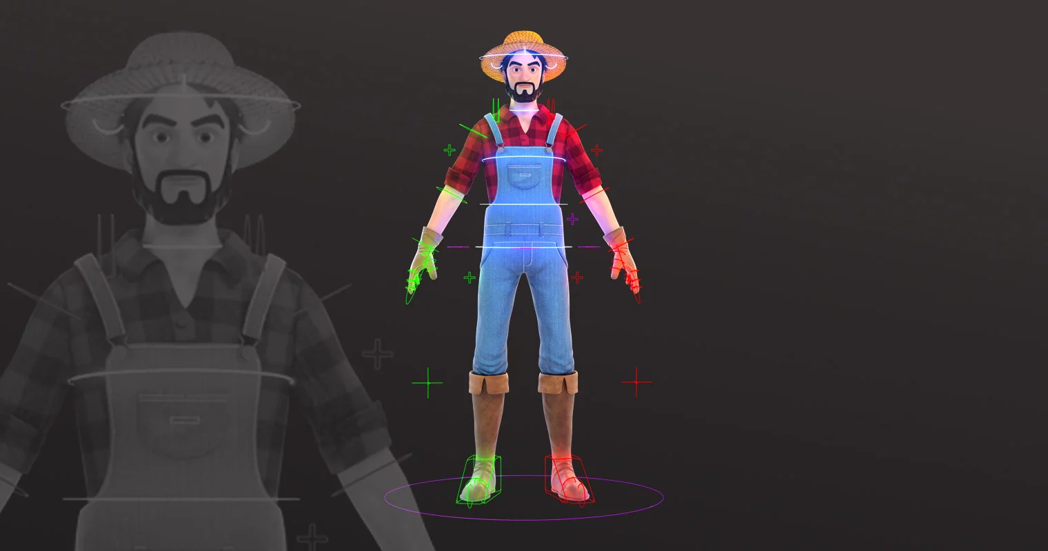 Farmer 3D rigging