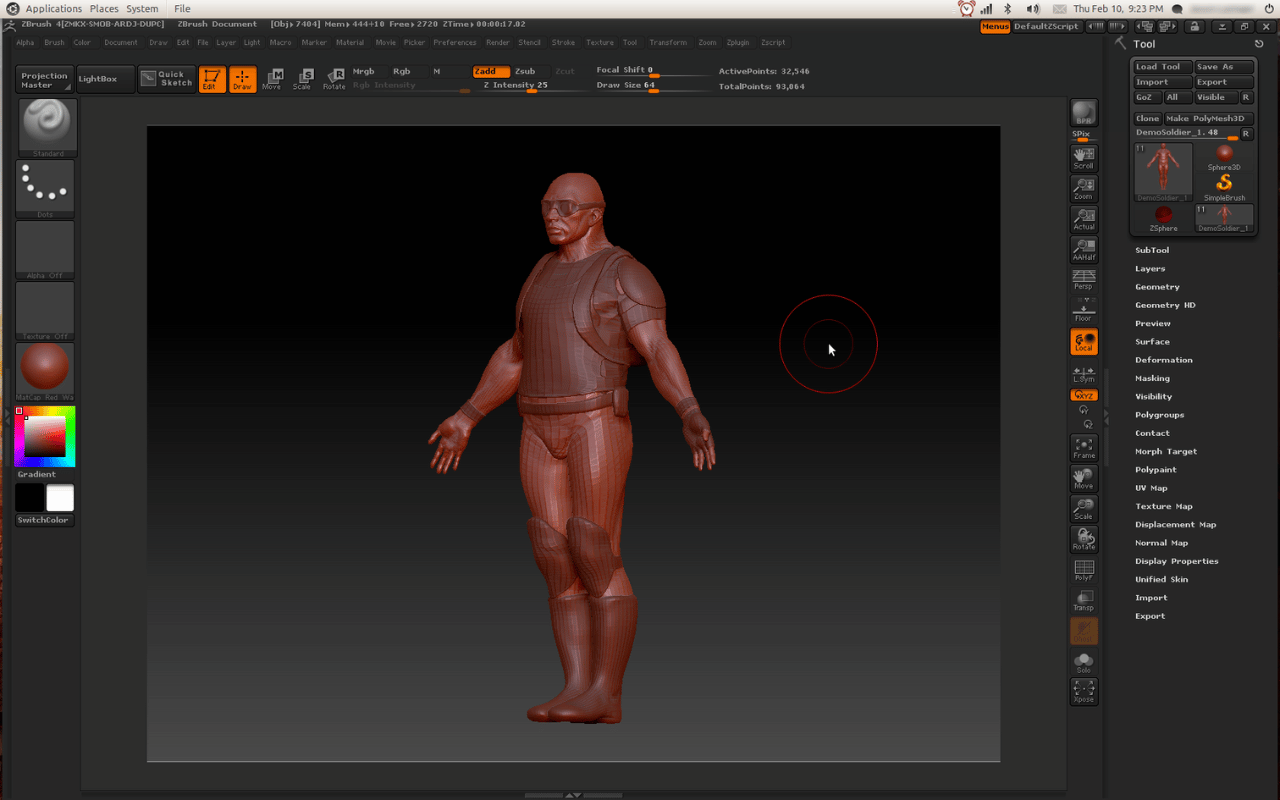 Zbrush Work Space