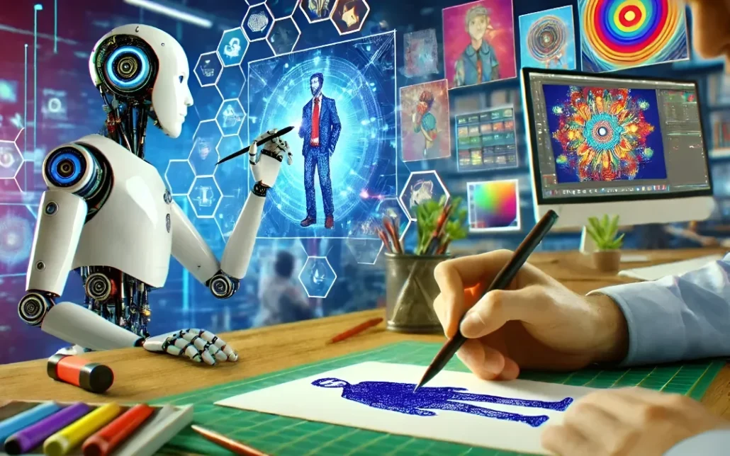 An image of AI helping an animator