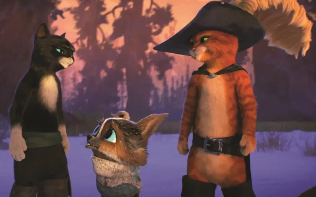 A scene from puss in boots animation