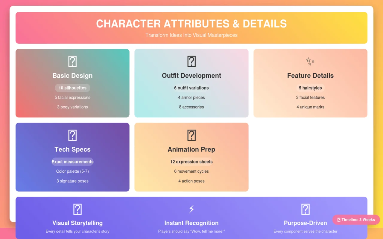 character attribute and details