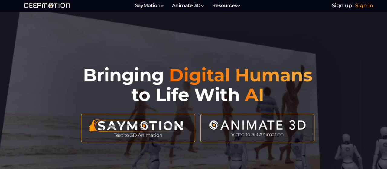 DeepMotion AI Animation Tool