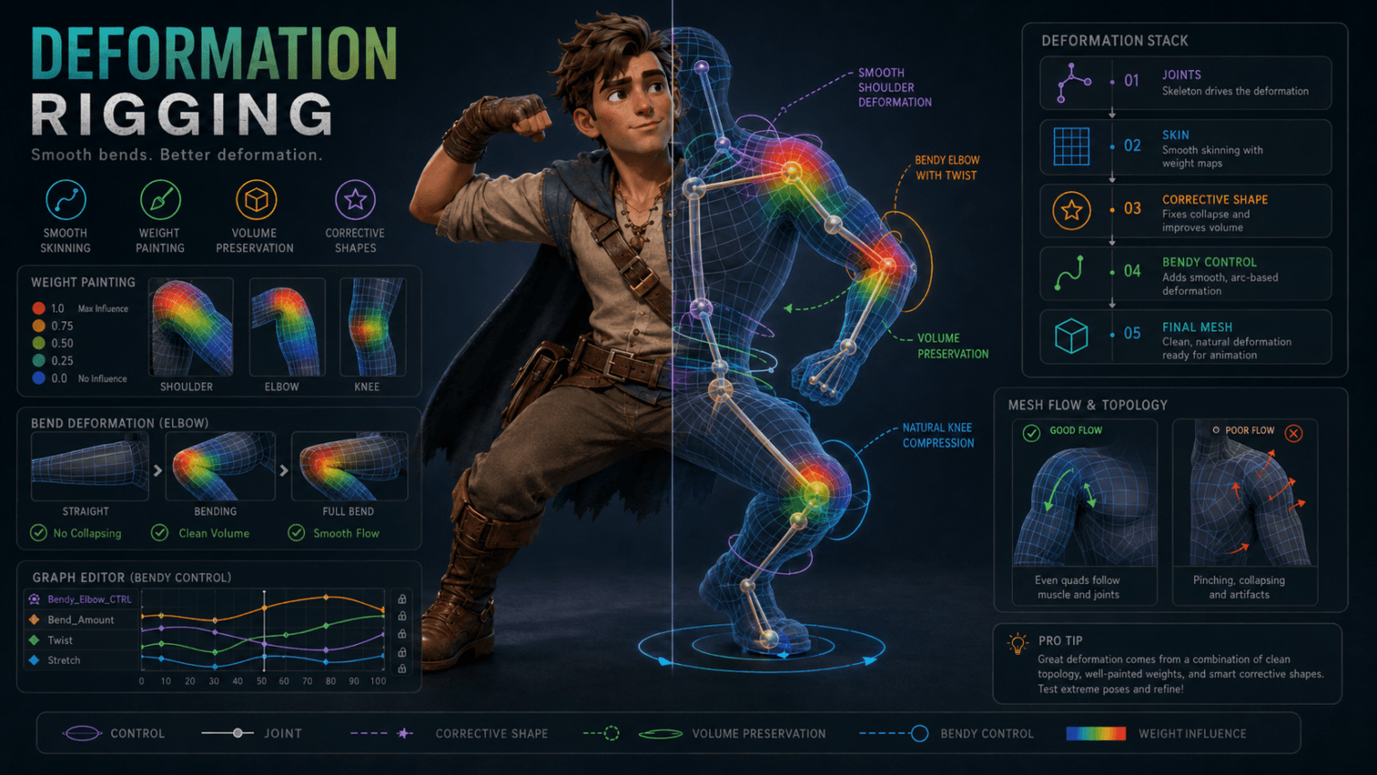 Rigging Techniques in Animation: Methods for Character Rigs