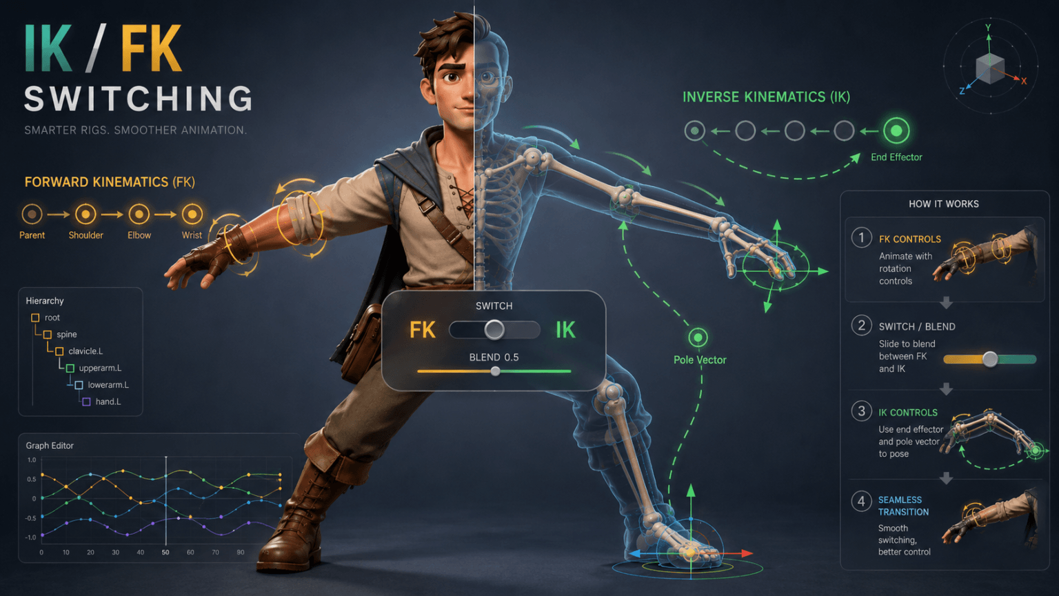 Rigging Techniques in Animation: Methods for Character Rigs